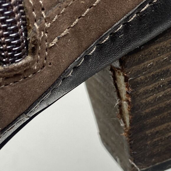 Clarks Brown Leather Harness Heel Ankle Boots - Picture 7 of 8